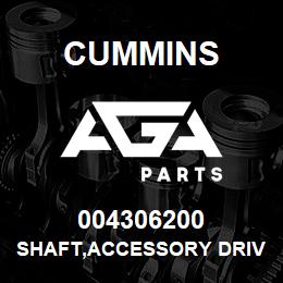004306200 Cummins SHAFT,ACCESSORY DRIVE | AGA Parts