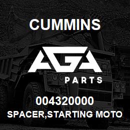 004320000 Cummins SPACER,STARTING MOTOR | AGA Parts