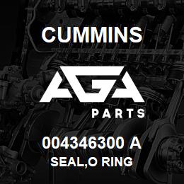 004346300 A Cummins SEAL,O RING | AGA Parts