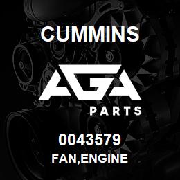 0043579 Cummins FAN,ENGINE | AGA Parts