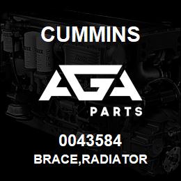 0043584 Cummins BRACE,RADIATOR | AGA Parts