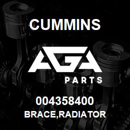 004358400 Cummins BRACE,RADIATOR | AGA Parts