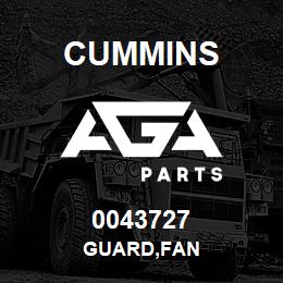 0043727 Cummins GUARD,FAN | AGA Parts