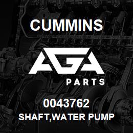 0043762 Cummins SHAFT,WATER PUMP | AGA Parts