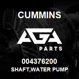 004376200 Cummins SHAFT,WATER PUMP | AGA Parts