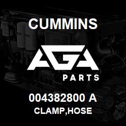 004382800 A Cummins CLAMP,HOSE | AGA Parts