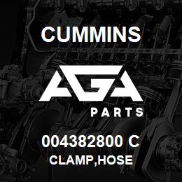 004382800 C Cummins CLAMP,HOSE | AGA Parts
