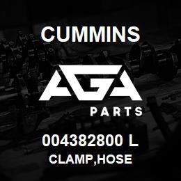 004382800 L Cummins CLAMP,HOSE | AGA Parts