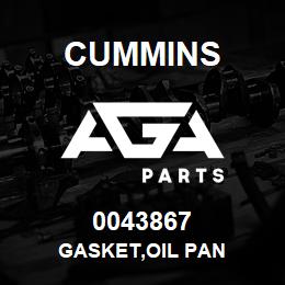 0043867 Cummins GASKET,OIL PAN | AGA Parts