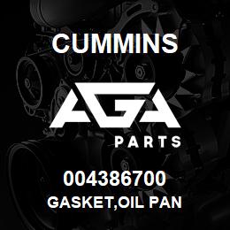 004386700 Cummins GASKET,OIL PAN | AGA Parts