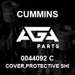 0044092 C Cummins COVER,PROTECTIVE SHIPPING | AGA Parts