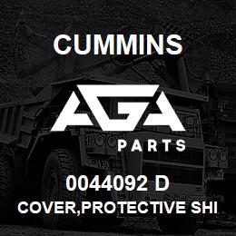 0044092 D Cummins COVER,PROTECTIVE SHIPPING | AGA Parts