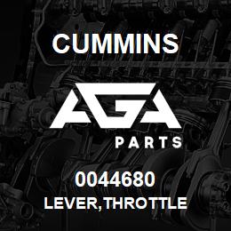0044680 Cummins LEVER,THROTTLE | AGA Parts