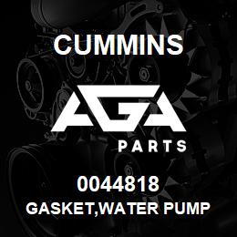 0044818 Cummins GASKET,WATER PUMP | AGA Parts