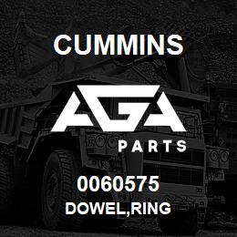 0060575 Cummins DOWEL,RING | AGA Parts