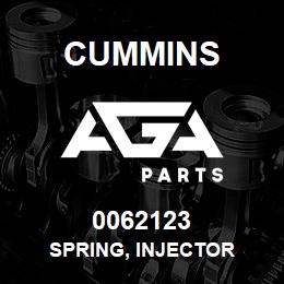 0062123 Cummins SPRING, INJECTOR | AGA Parts