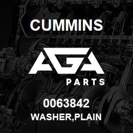0063842 Cummins WASHER,PLAIN | AGA Parts