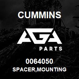 0064050 Cummins SPACER,MOUNTING | AGA Parts