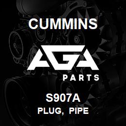 S907A Cummins PLUG, PIPE | AGA Parts