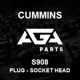 S908 Cummins Plug - Socket Head | AGA Parts