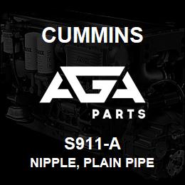 S911-A Cummins Nipple, Plain Pipe | AGA Parts