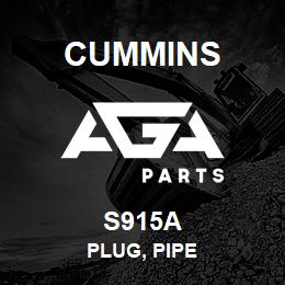 S915A Cummins PLUG, PIPE | AGA Parts