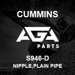 S946-D Cummins NIPPLE,PLAIN PIPE | AGA Parts