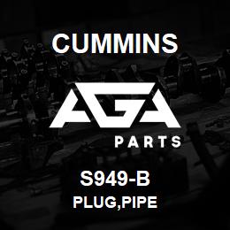 S949-B Cummins PLUG,PIPE | AGA Parts