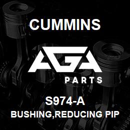 S974-A Cummins BUSHING,REDUCING PIPE | AGA Parts