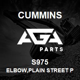 S975 Cummins ELBOW,PLAIN STREET PIPE | AGA Parts