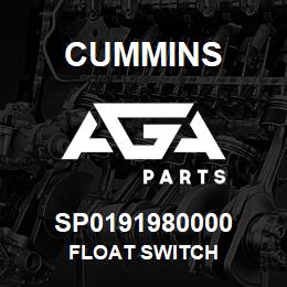 SP0191980000 Cummins FLOAT SWITCH | AGA Parts