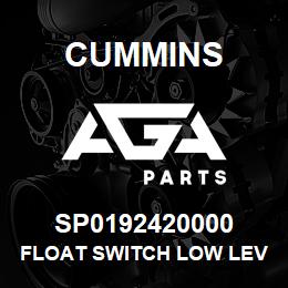 SP0192420000 Cummins FLOAT SWITCH LOW LEVEL | AGA Parts