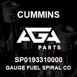 SP0193310000 Cummins GAUGE FUEL SPIRAL CONTENT | AGA Parts