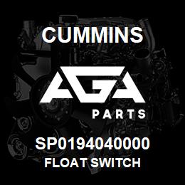 SP0194040000 Cummins FLOAT SWITCH | AGA Parts