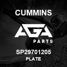 SP29701205 Cummins PLATE | AGA Parts