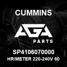 SP4106070000 Cummins HR/METER 220-240V 60HZ P00503 | AGA Parts