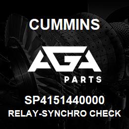 SP4151440000 Cummins RELAY-SYNCHRO CHECK | AGA Parts