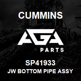 SP41933 Cummins JW BOTTOM PIPE ASSY | AGA Parts