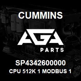 SP4342600000 Cummins CPU 512K 1 MODBUS 1 MB 16K U | AGA Parts