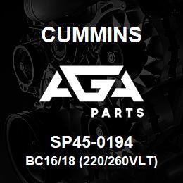 SP45-0194 Cummins BC16/18 (220/260VLT) HEATER KIT | AGA Parts