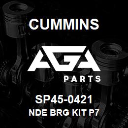 SP45-0421 Cummins NDE BRG KIT P7 | AGA Parts