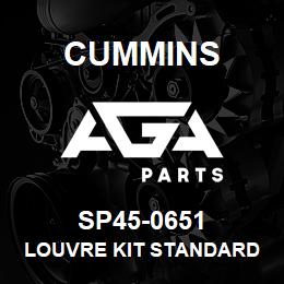 SP45-0651 Cummins LOUVRE KIT STANDARD ON MARINE | AGA Parts