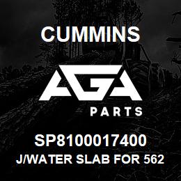 SP8100017400 Cummins J/WATER SLAB FOR 56269 | AGA Parts