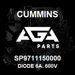 SP9711150000 Cummins DIODE 6A. 600V | AGA Parts