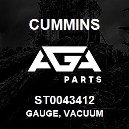 ST0043412 Cummins GAUGE, VACUUM | AGA Parts