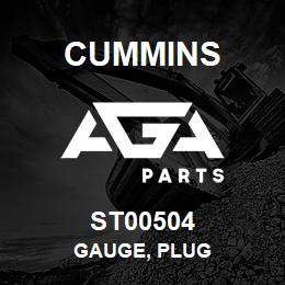 ST00504 Cummins GAUGE, PLUG | AGA Parts