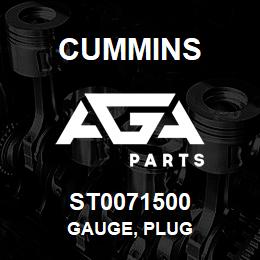 ST0071500 Cummins GAUGE, PLUG | AGA Parts