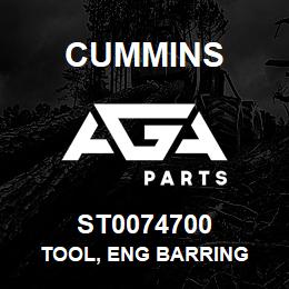 ST0074700 Cummins TOOL, ENG BARRING | AGA Parts