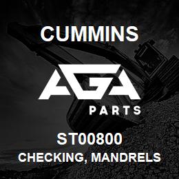 ST00800 Cummins CHECKING, MANDRELS | AGA Parts