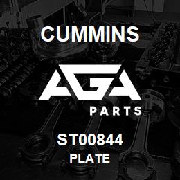 ST00844 Cummins PLATE | AGA Parts